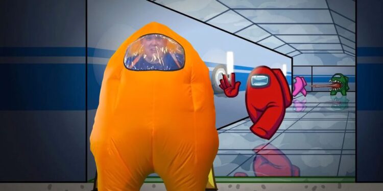 Among Us Blow Up Costume