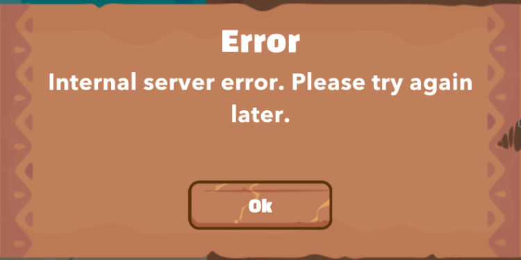 Internal Server Error Axie