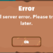 Internal Server Error Axie